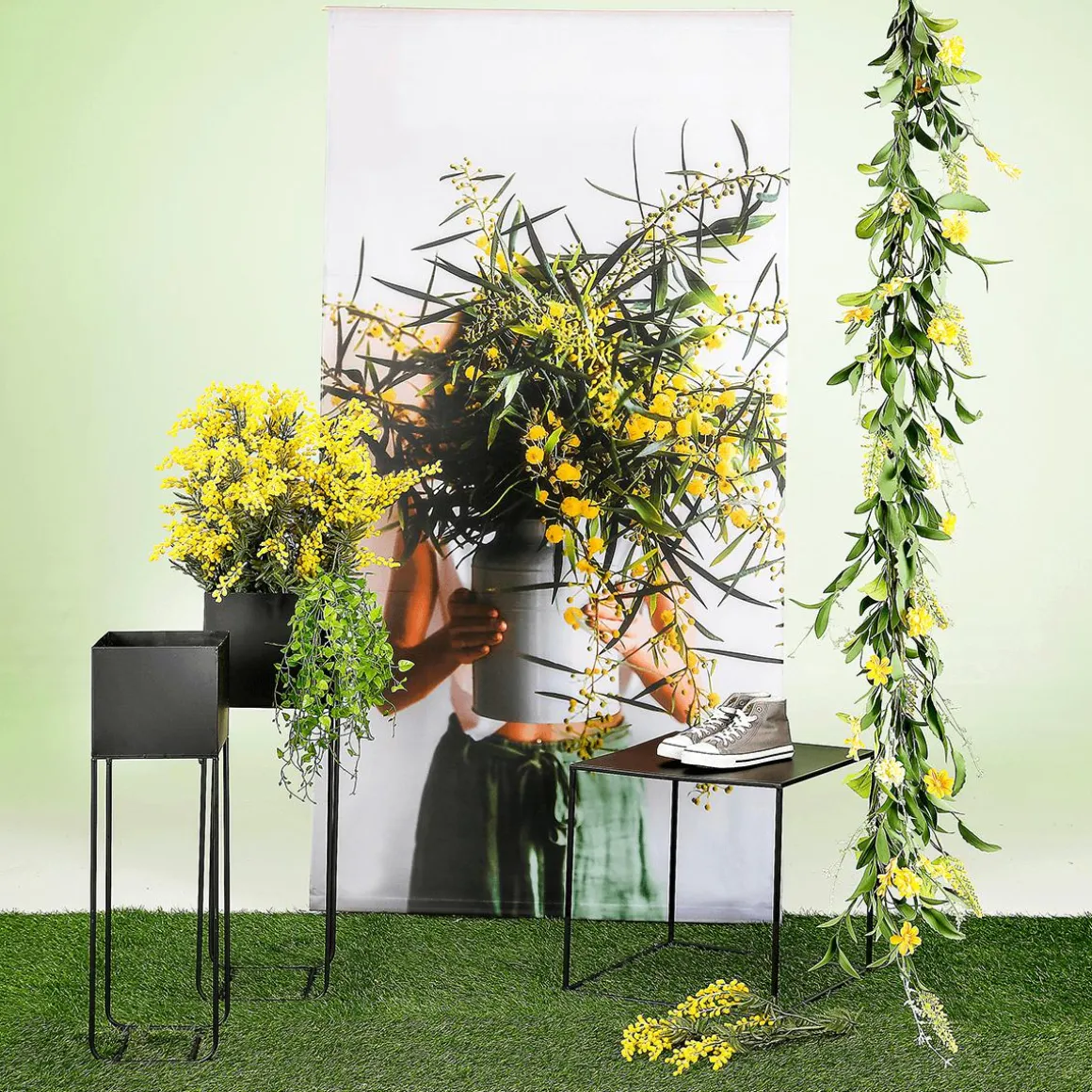 Flor Artificial Mimosa 84 Cm Amarilla