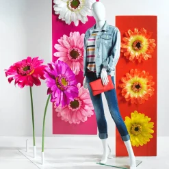 Flor De Gerbera Gigante, Ø 45 Cm, Color Naranja