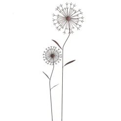 Flor De Metal Decorativa Plug Marrón 50 Cm