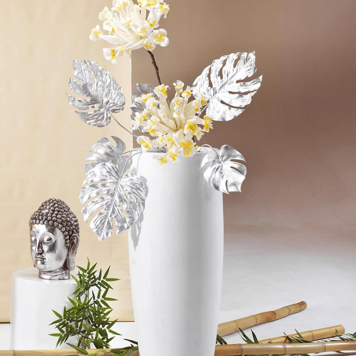 Flor De Plástico Frangipani 85 Cm