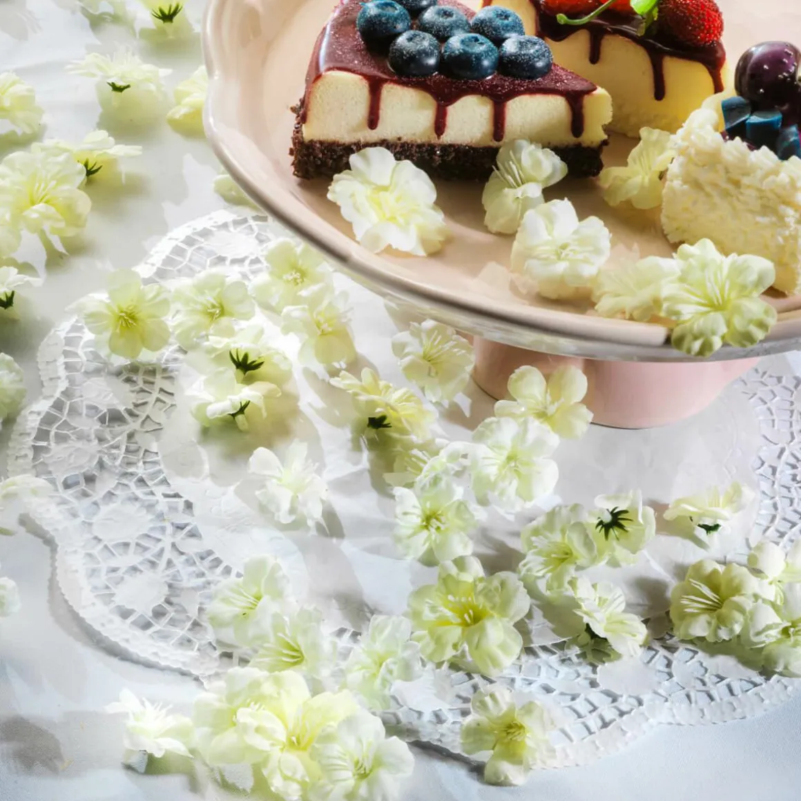 Flores De Cerezo Decorativas Para Dispersar, Blanco