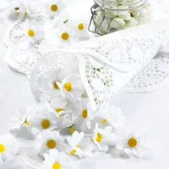 Flores De Margaritas Decorativas, 72 Piezas