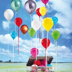 Globo De Plástico Metálico Rojo Ø 20 Cm