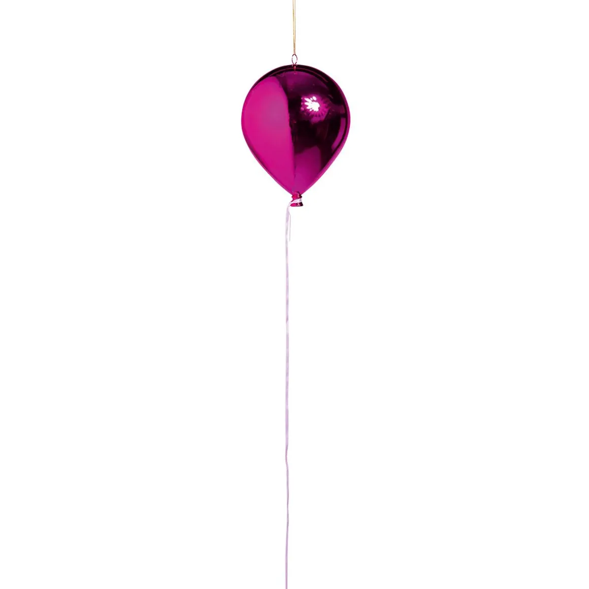 Globo De Plástico Metálico Fucsia Ø 20 Cm