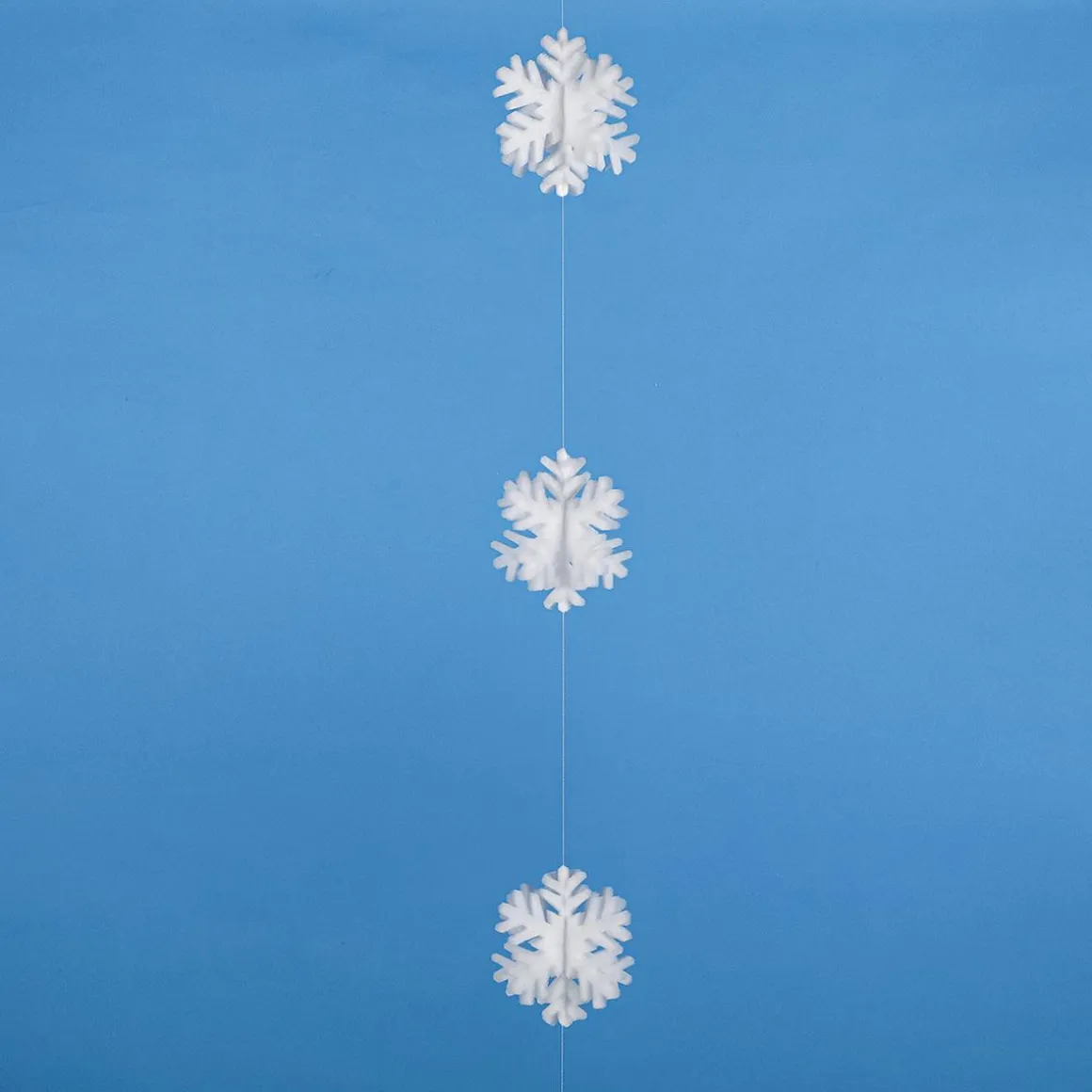 Guirnalda De Copos De Nieve 3D Blanca, 180 Cm