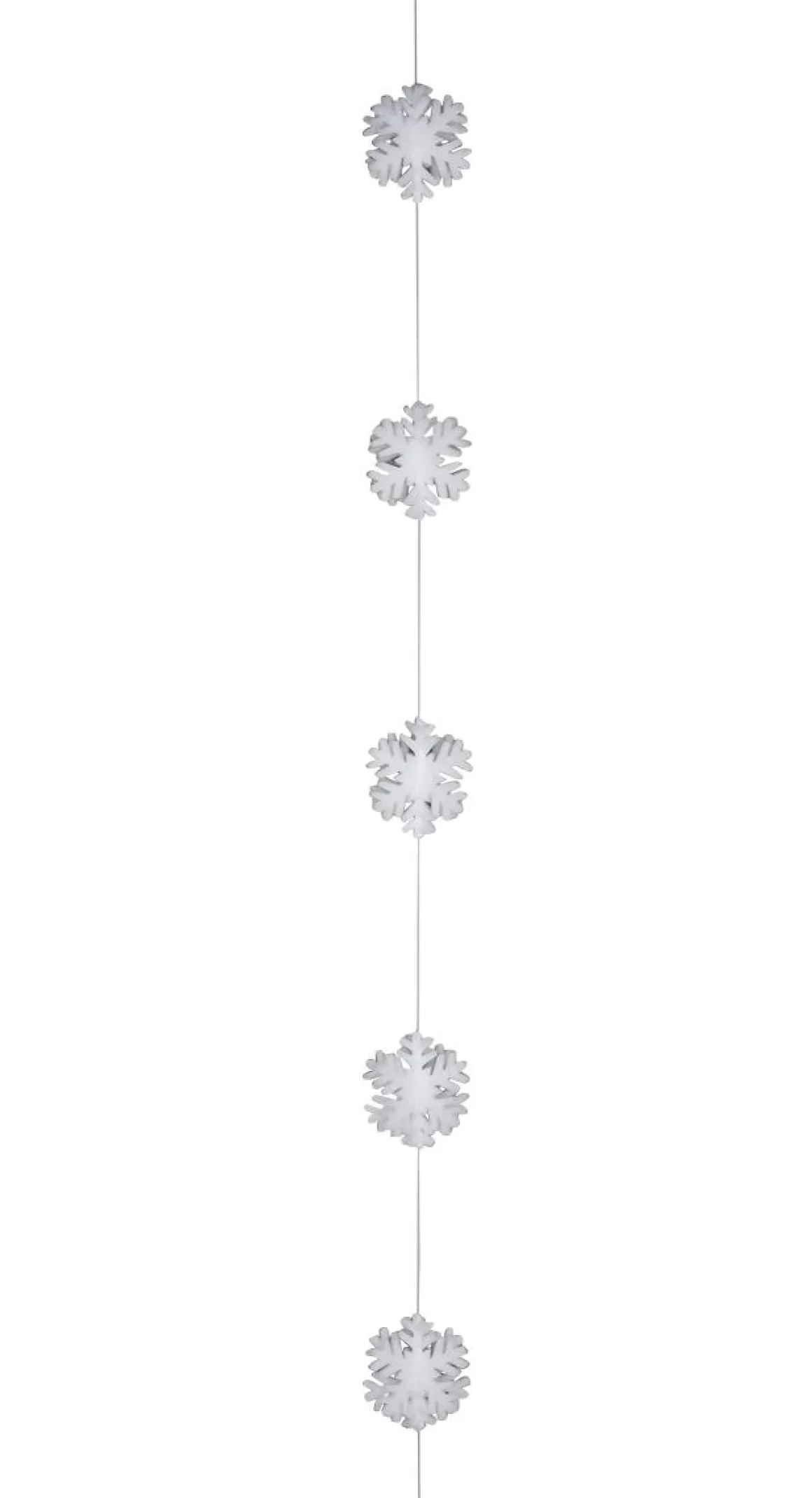 Guirnalda De Copos De Nieve 3D Blanca, 180 Cm
