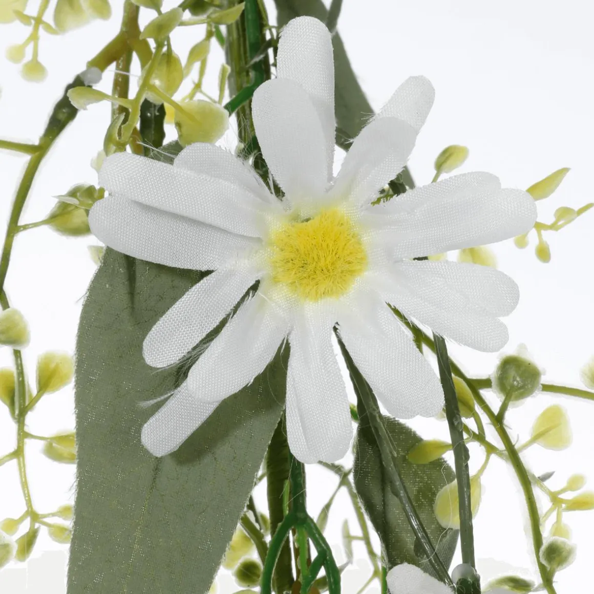 Guirnalda De Flores De Campo Artificiales Enredadera Artificial Naranja - Blanca 158 Cm