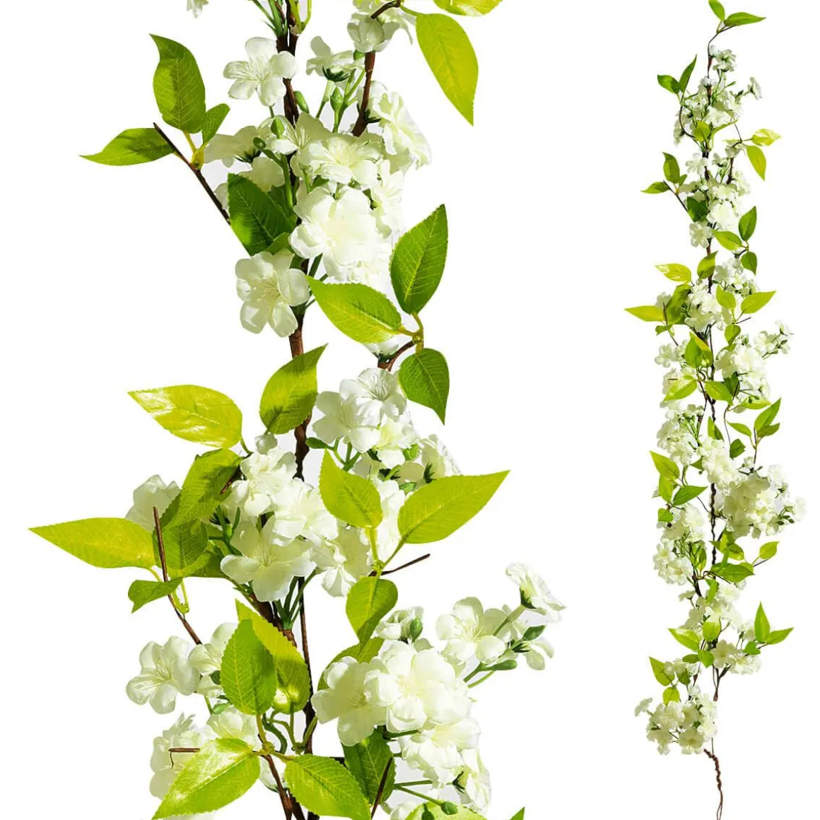 Guirnalda De Flores De Cerezo Artificial Blanco 110 Cm
