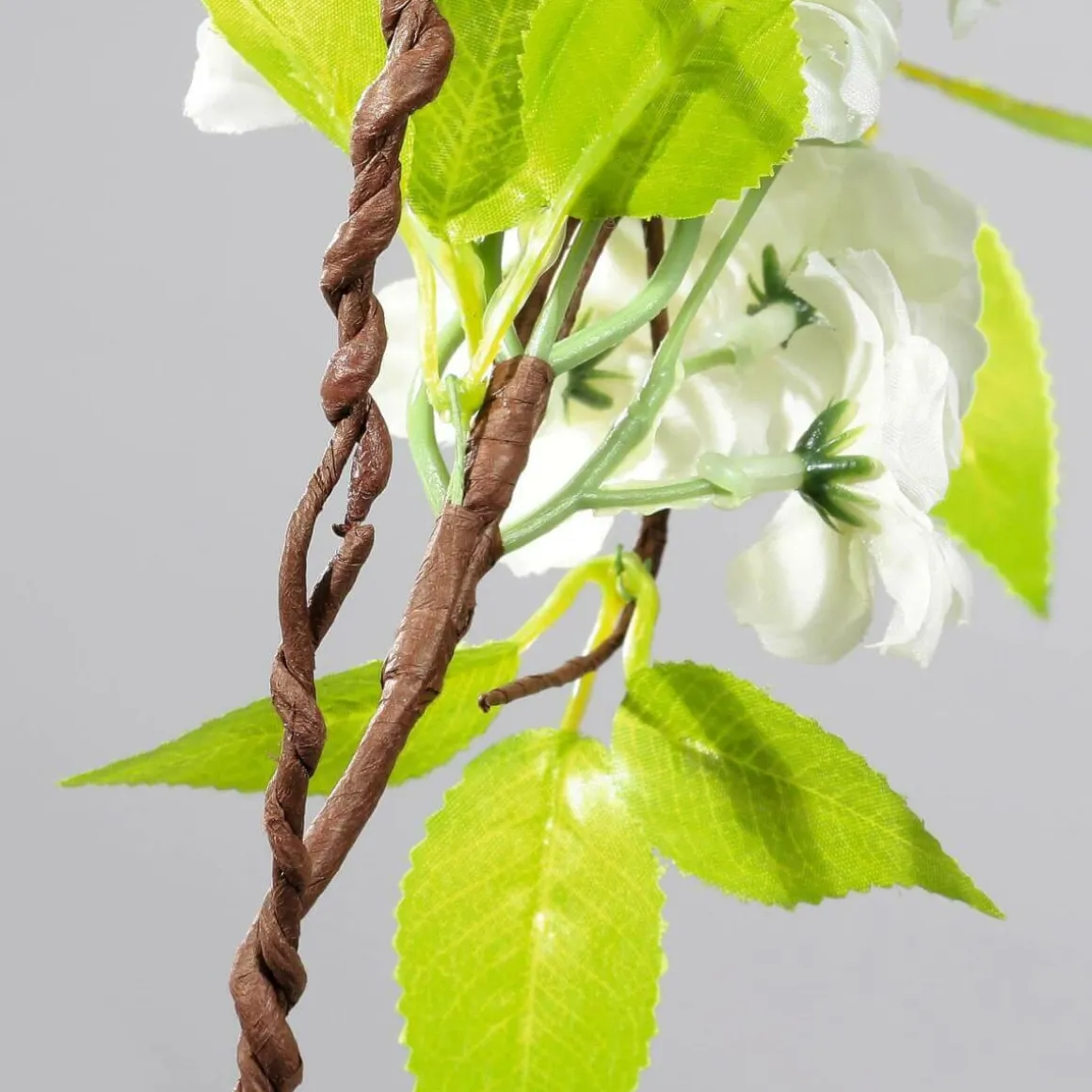 Guirnalda De Flores De Cerezo Artificial Blanco 110 Cm
