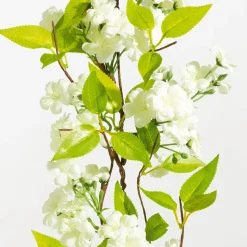 Guirnalda De Flores De Cerezo Artificial Blanco 110 Cm