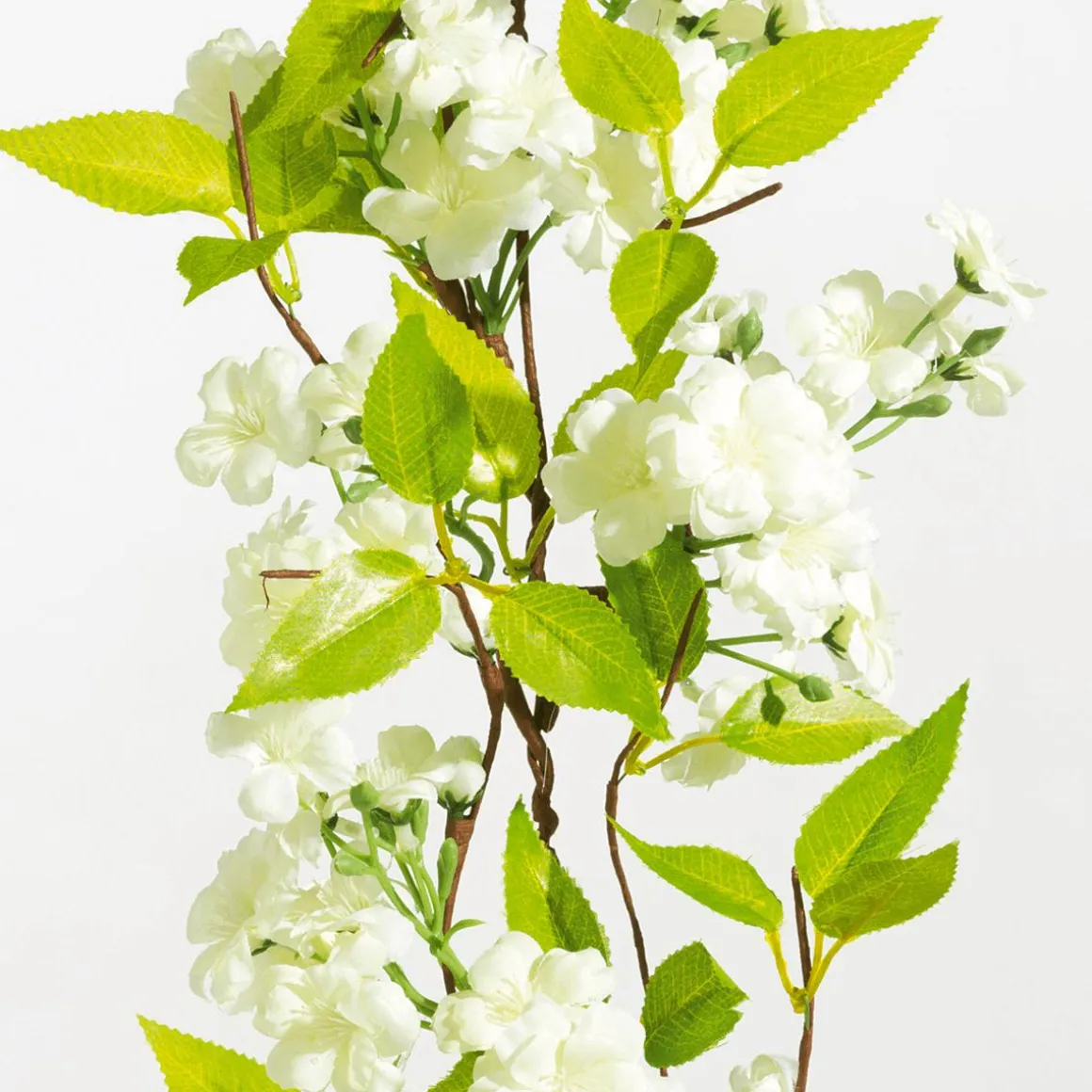 Guirnalda De Flores De Cerezo Artificial Blanco 110 Cm