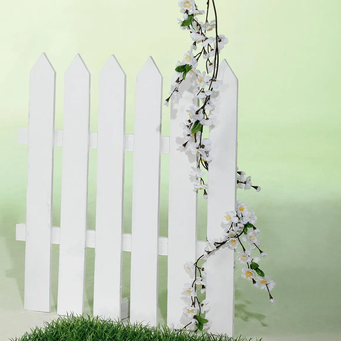 Guirnalda De Flores De Manzano Decorativa, Color Blanco