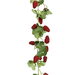 Guirnalda De Frambuesas Artificiales 50 Cm Con 21 Frutos