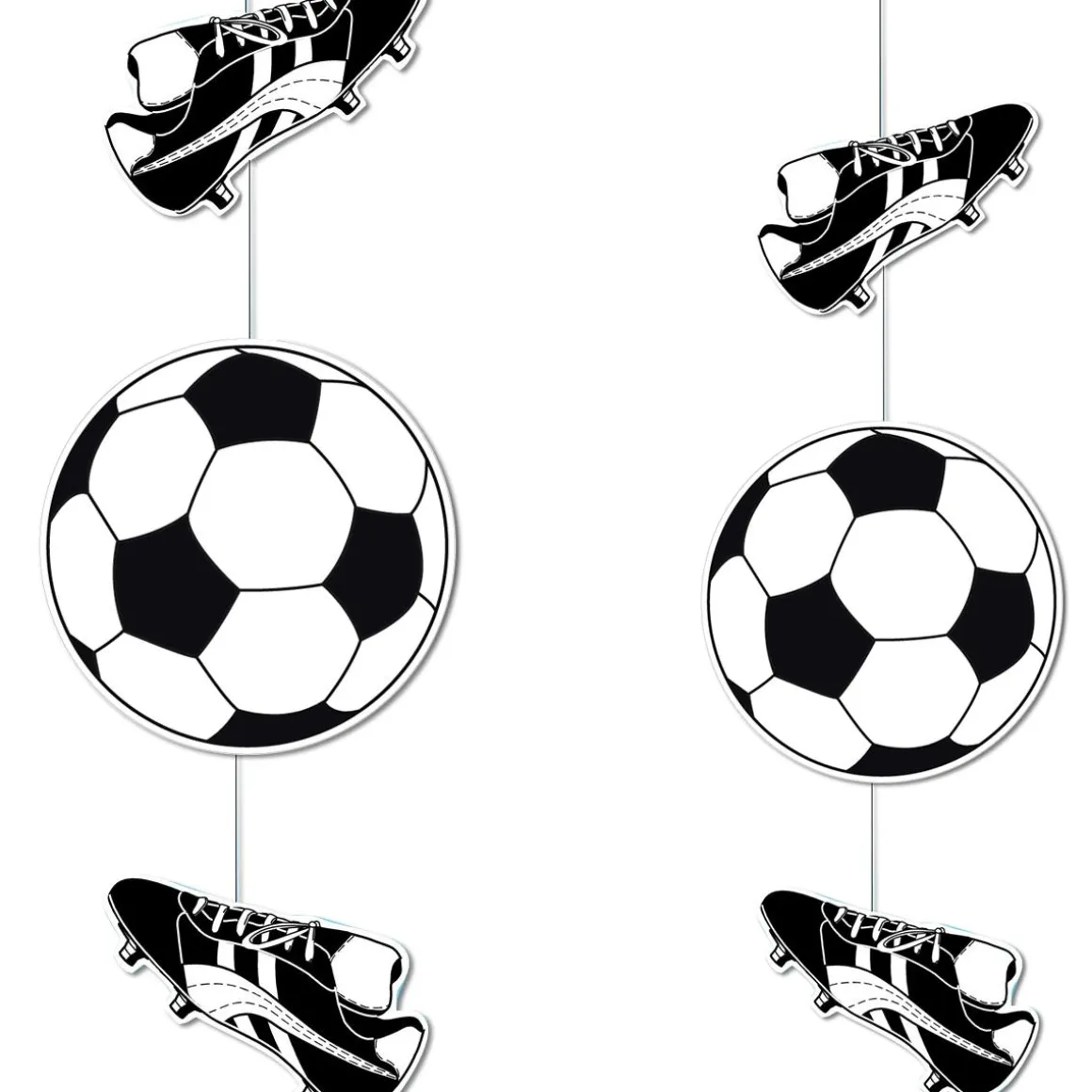 Guirnalda De Fútbol Con Zapatos Y Balones 90cm