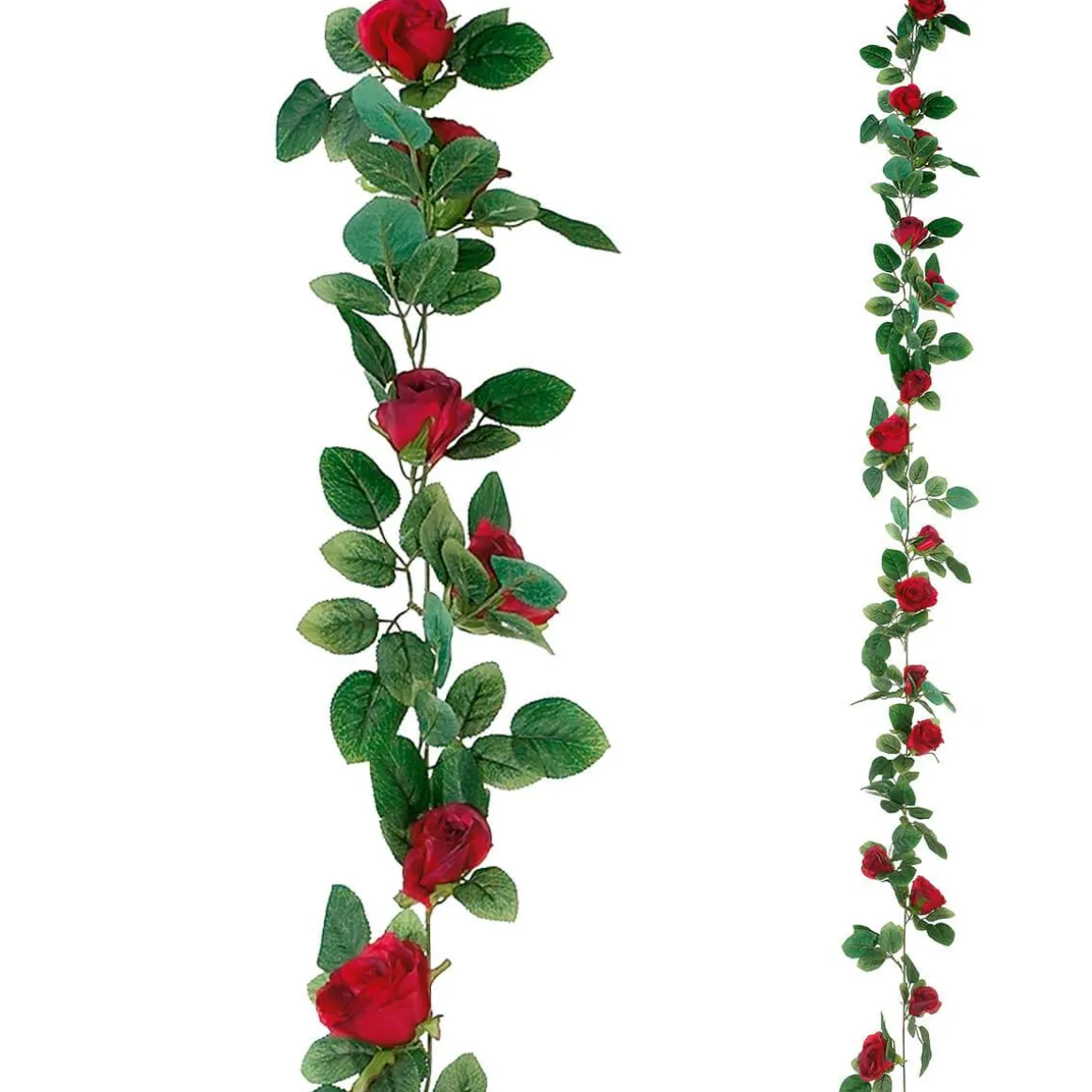 Guirnalda De Rosas Artificial 180 Cm, Color Rojo