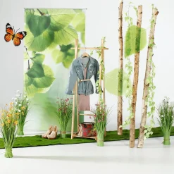 Haz De Gras Artificial Con Flores Naranjas De 67 Cm