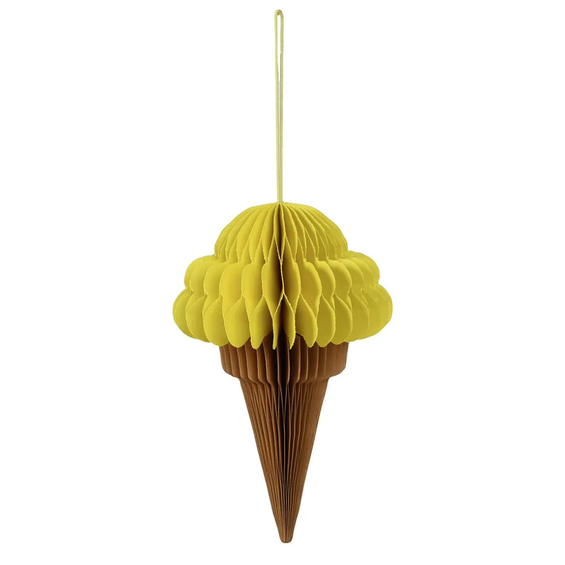 Helado De Cartón Para Colgar 30 Cm, Amarillo