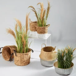 Hierba De Caña Artificial En La Maceta Altura 110 Cm