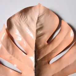 Hoja De Monstera Artificial 90 Cm Crema