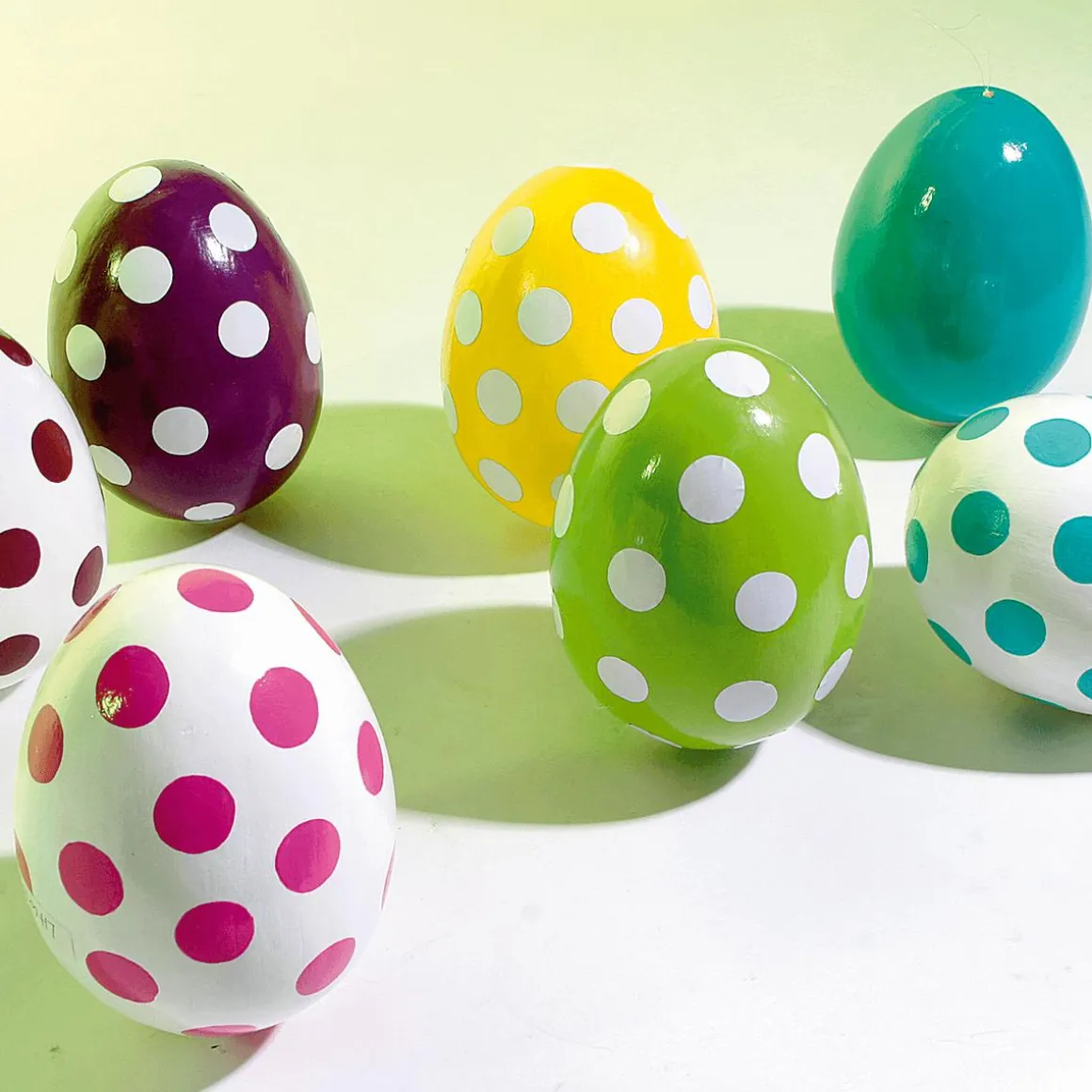 Huevo De Pascua Deco Punteado 18 Cm, Amarillo/blanco