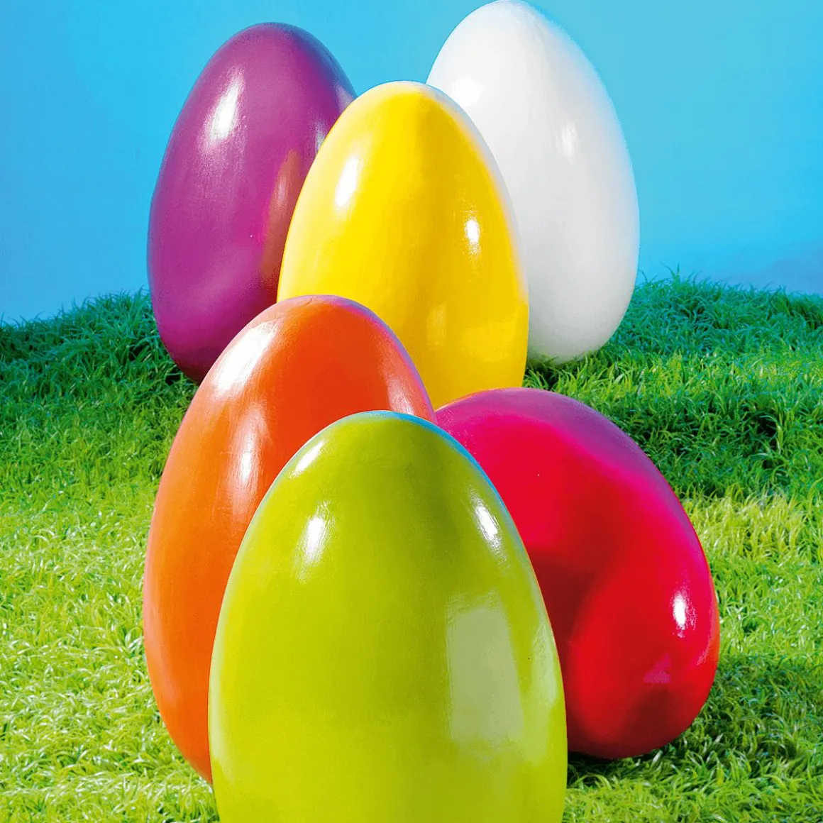 Huevo De Pascua Enorme Naranja, 50 Cm