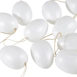 Huevos De Pascua Decorativos Para Colgar 6 Cm, Blanco, 24 Piezas