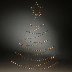 Iluminación De Marco LED Abeto Metálico Negro 200 X 117 X 150 Cm