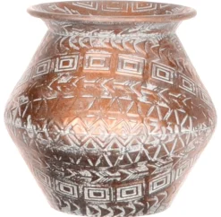 Jarrón De Cobre Redondo 22,8 Cm