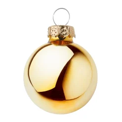 Juego De Bolas De Cristal De Navidad 9 Piezas Doradas En Caja