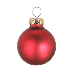 Juego De Bolas De Navidad De Cristal 9 Piezas En Caja Rojo