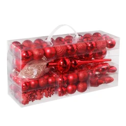 Juego De Bolas De Navidad XXL 100pcs Rojo 3 - 7,5 Cm Ø