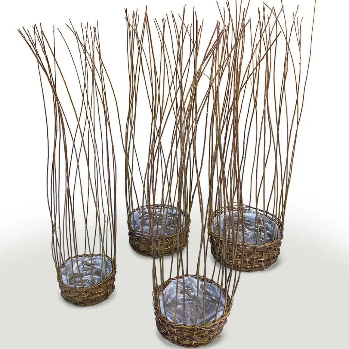 Juego De Cestas De Mimbre 4pcs.