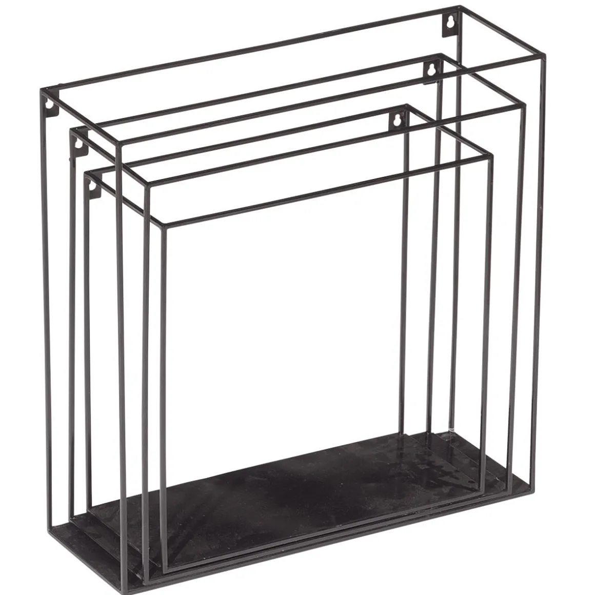 Juego De Estanterías Colgantes 3 Piezas Negro