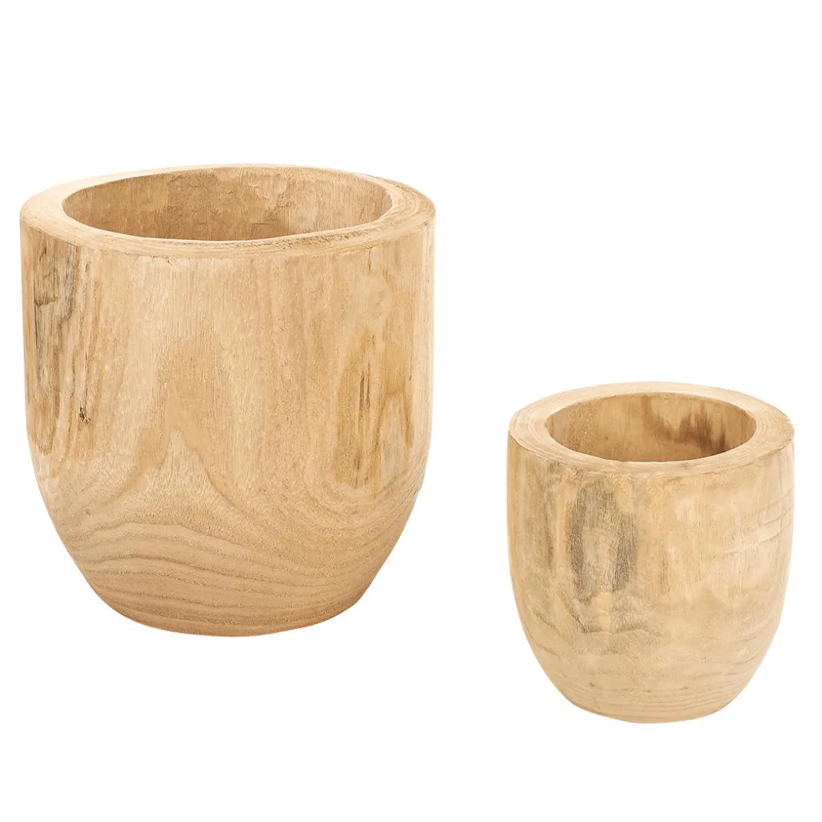 Juego De Macetas De Madera De 16 A 26 Cm De Altura 2 Piezas