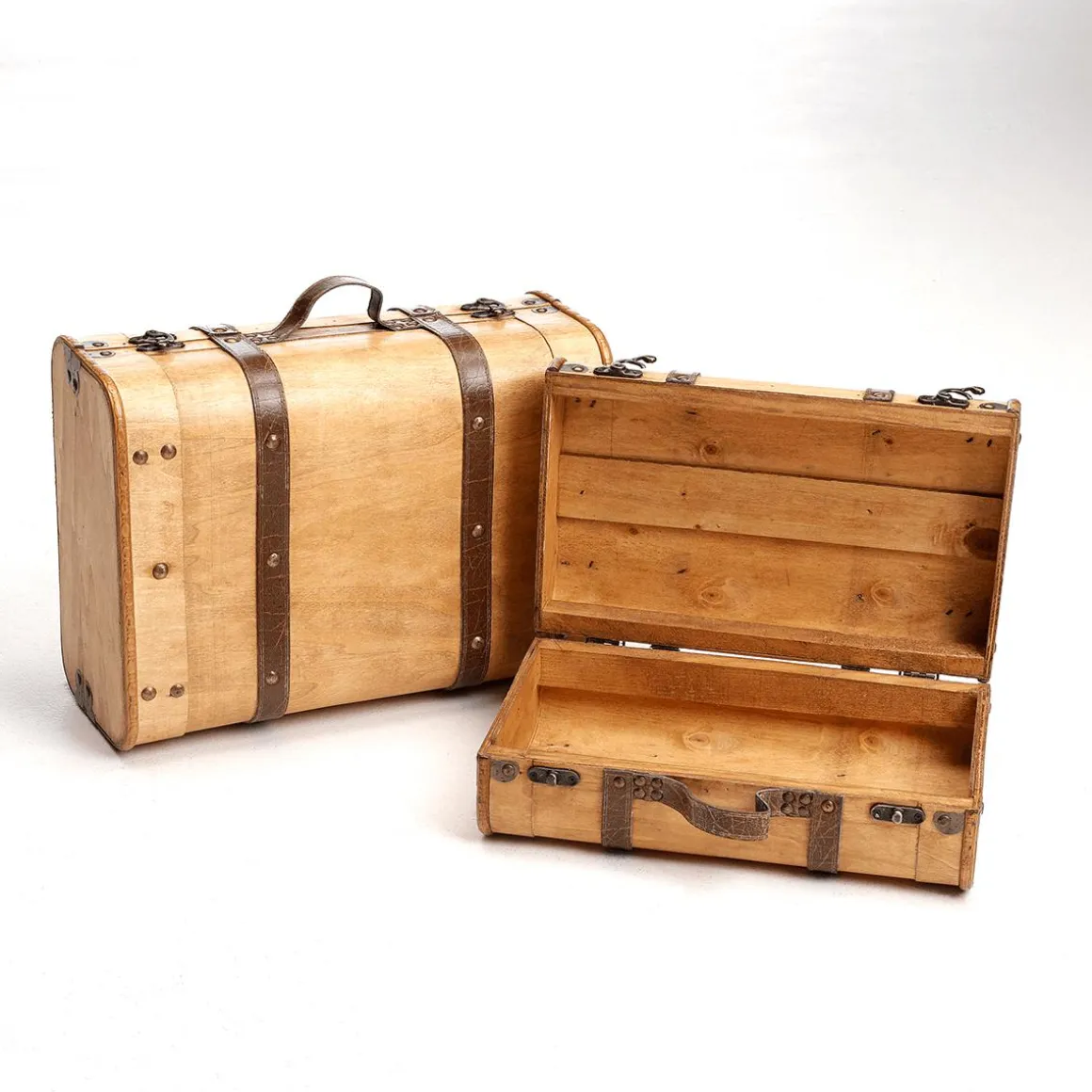 Juego De Maletas Deco 2 Piezas 18 X 29 X 40 Cm Beige