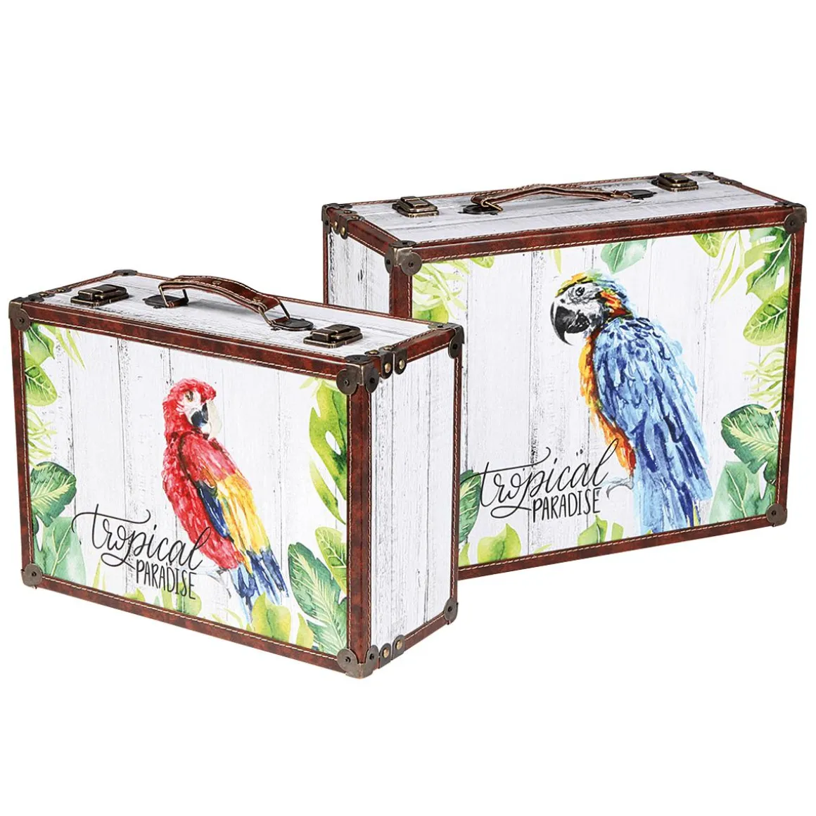 Juego De Maletas Decorativo Paraíso 2 Piezas