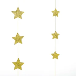 Juego Guirnaldas De Estrellas 2D, Oro, 2 Uds.