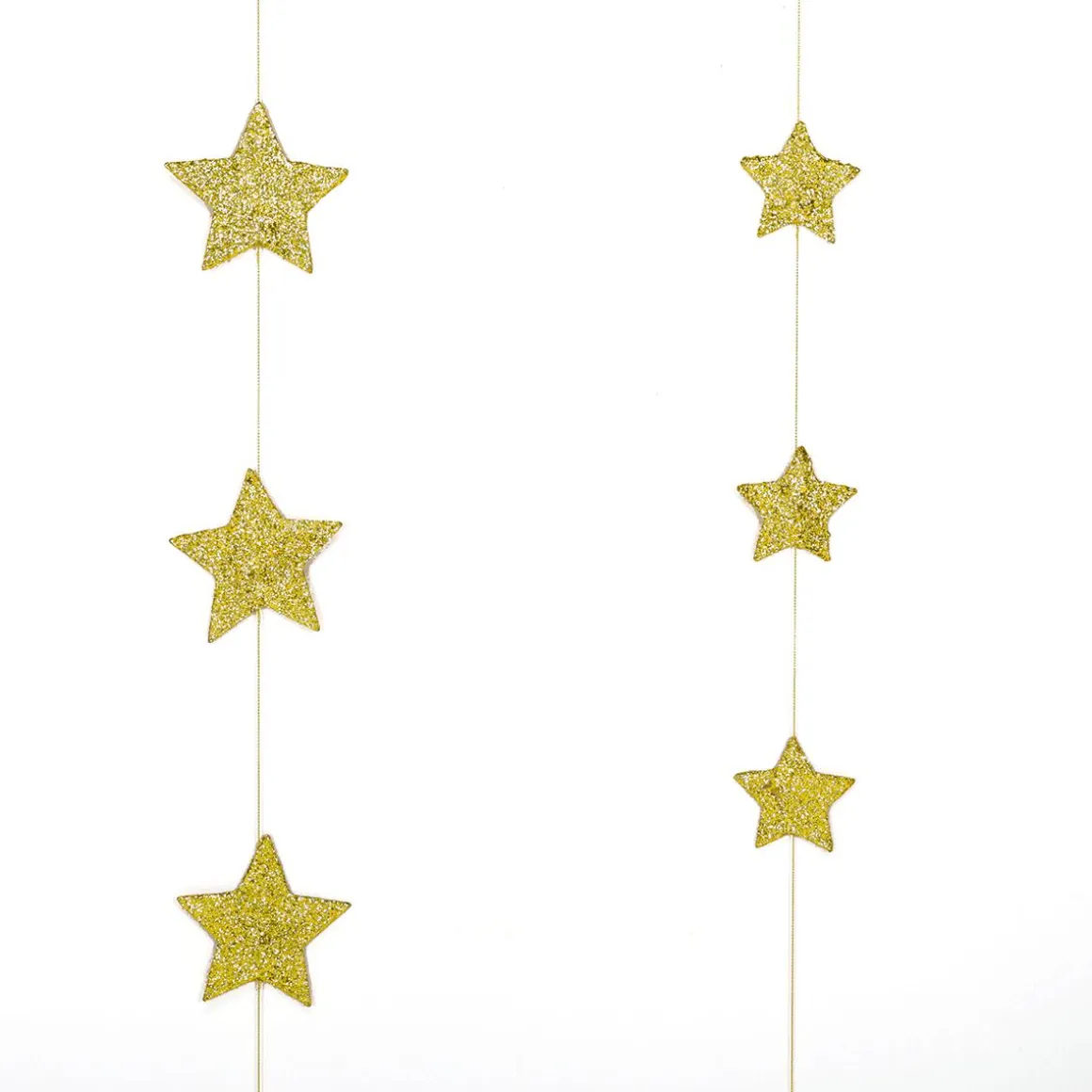 Juego Guirnaldas De Estrellas 2D, Oro, 2 Uds.