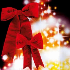 Lazo De Navidad De Terciopelo Rojo Longitud 80 Cm