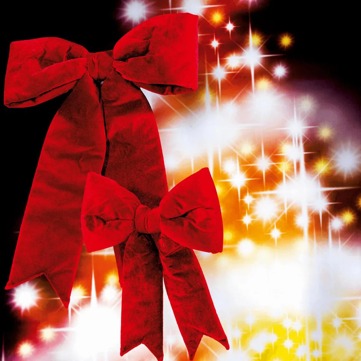 Lazo De Navidad De Terciopelo Rojo Longitud 110 Cm
