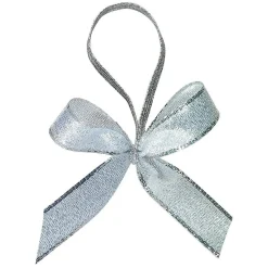 Lazos Decorativos Plateado 20 Cm, 100 Piezas
