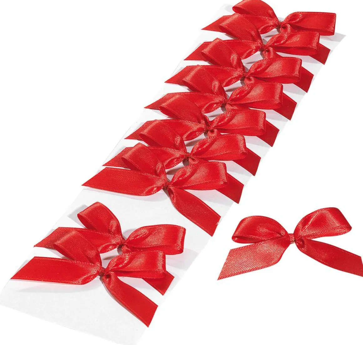 Lazos Decorativos Rojos Para Pegar, 100 Piezas