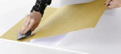 Lámina Adhesiva De Purpurina Dorada 50 Cm X 5 M Rollo