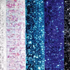 Lámina óptica Metálica Troquelada De 90 Cm De Ancho, Azul Hielo