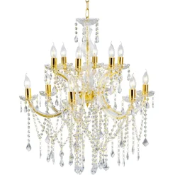 Lámpara De Cristal Deco De 78 Cm