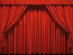Lona XXL "Cortina De Escenario Roja" De Lona De Camión Ignífuga 250 X 330 Cm