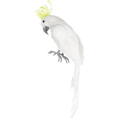 Loro Deco Cacatúa Crestada Amarilla 11 X 45 Cm