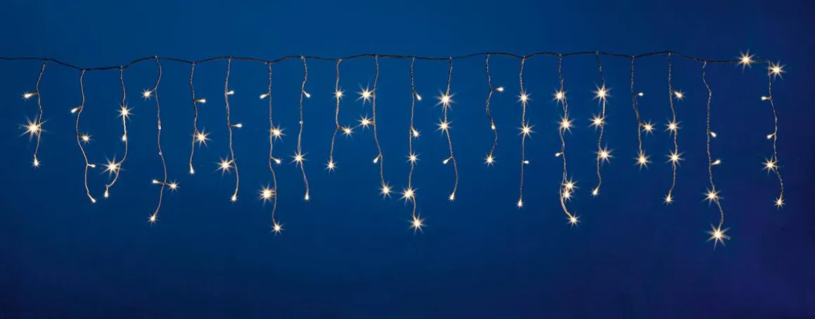 Luz Icicle Light LED 24 V Para Exteriores, 152 LED, 200 X 100 Cm