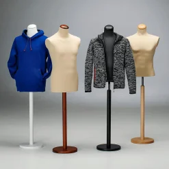 Maniquí De Costura De Hombre, Busto De 78 Cm, Color Negro/negro