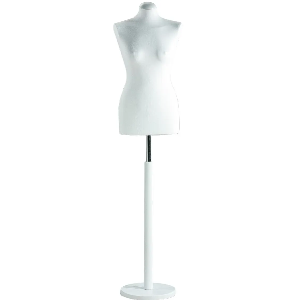 Maniquí De Costura De Mujer, 72 Cm, Color Blanco/blanco
